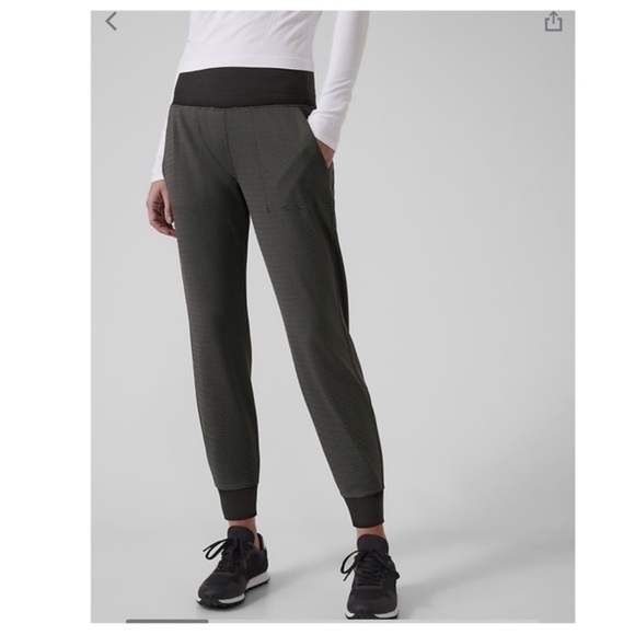 Athleta Venice Textured Jogger Gray Black Large Tall - Picture 1 of 8